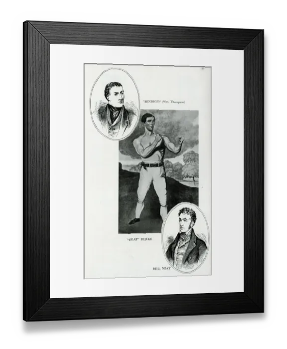 Framed Print : William Thompson, Deaf Burke, Bill Neat, boxers Framed Print : William Thompson, Deaf Burke, Bill Neat, boxers