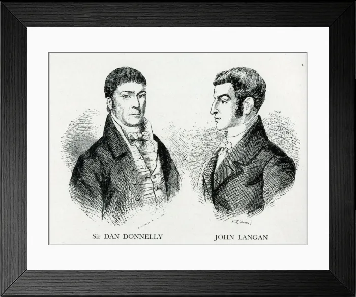 Framed Print : Sir Dan Donnelly and John Langan, Irish boxers Framed Print : Sir Dan Donnelly and John Langan, Irish boxers