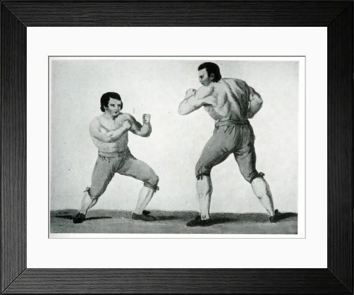Framed Print : Tom Johnson and Isaac Perrins, boxing at Banbury Framed Print : Tom Johnson and Isaac Perrins, boxing at Banbury