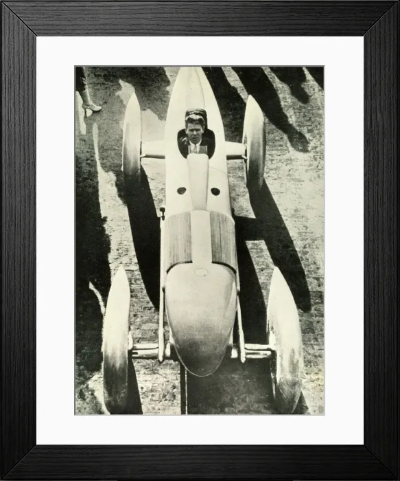 Framed Print : Frank Lockhart at the wheel of the Black Hawk Stutz Framed Print : Frank Lockhart at the wheel of the Black Hawk Stutz