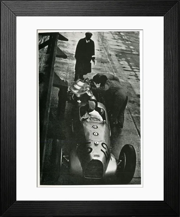 Framed Print : Auto-Union at a pitstop on Avus track, Berlin, Germany Framed Print : Auto-Union at a pitstop on Avus track, Berlin, Germany
