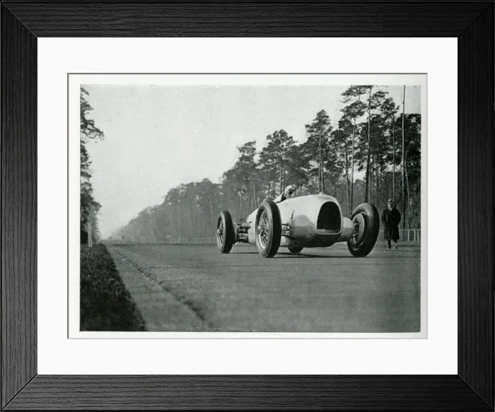 Framed Print : Hans von Stuck breaking the World Hour Record, Avus Framed Print : Hans von Stuck breaking the World Hour Record, Avus