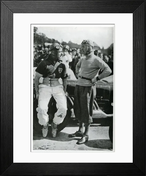 Framed Print : Motor racing drivers Henry Birkin with Malcolm Campbell Framed Print : Motor racing drivers Henry Birkin with Malcolm Campbell