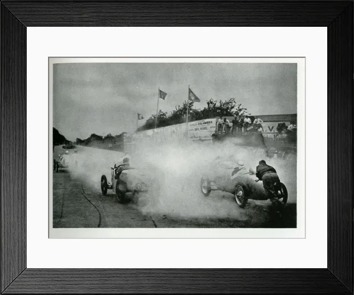Framed Print : Start of a race at the Avus Track, Berlin, Germany Framed Print : Start of a race at the Avus Track, Berlin, Germany