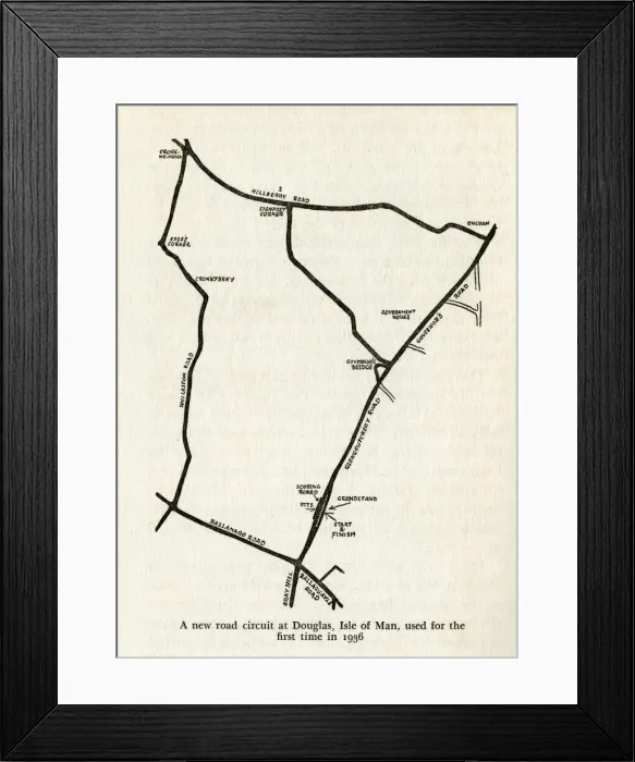 Framed Print : Motor racing track, new circuit, Douglas, Isle of Man Framed Print : Motor racing track, new circuit, Douglas, Isle of Man