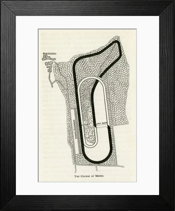 Framed Print : Motor racing track course at Monza, Italy Framed Print : Motor racing track course at Monza, Italy