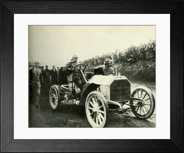 Framed Print : Red Jenatzy, winner of Gordon Bennett Cup motor race Framed Print : Red Jenatzy, winner of Gordon Bennett Cup motor race