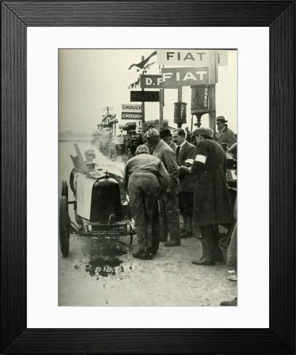 Framed Print : Sir Malcolm Campbell at the Brooklands pits Framed Print : Sir Malcolm Campbell at the Brooklands pits