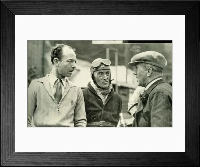 Framed Print : Raymond Mays, Sir Malcolm Campbell and Earl Howe Framed Print : Raymond Mays, Sir Malcolm Campbell and Earl Howe