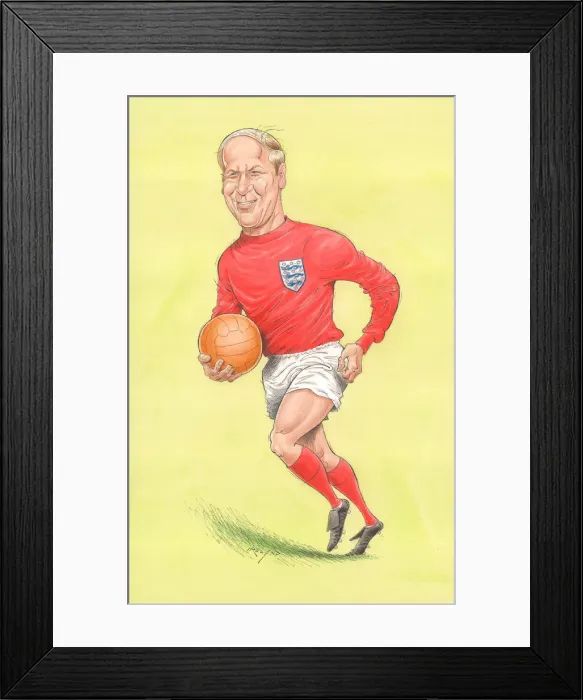 Framed Print : Bobby Charlton - England footballer Framed Print : Bobby Charlton - England footballer