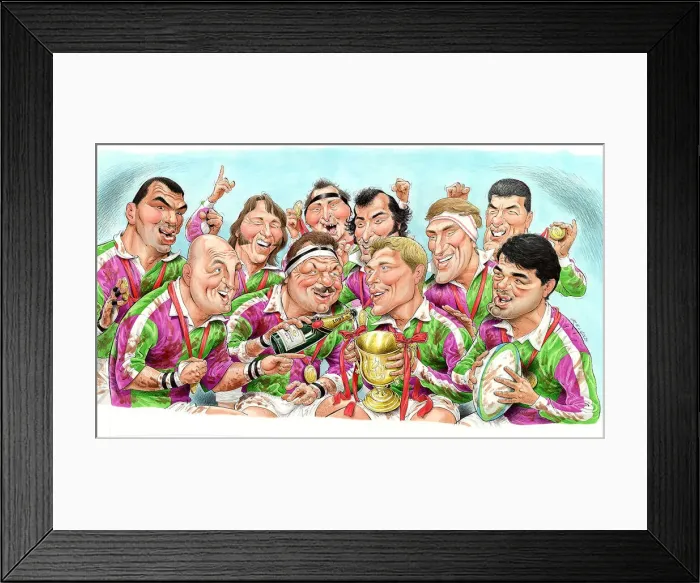 Framed Print : Famous rugby players Framed Print : Famous rugby players