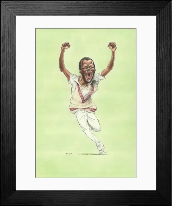 Framed Print : Malcolm Marshall - West Indies cricketer Framed Print : Malcolm Marshall - West Indies cricketer