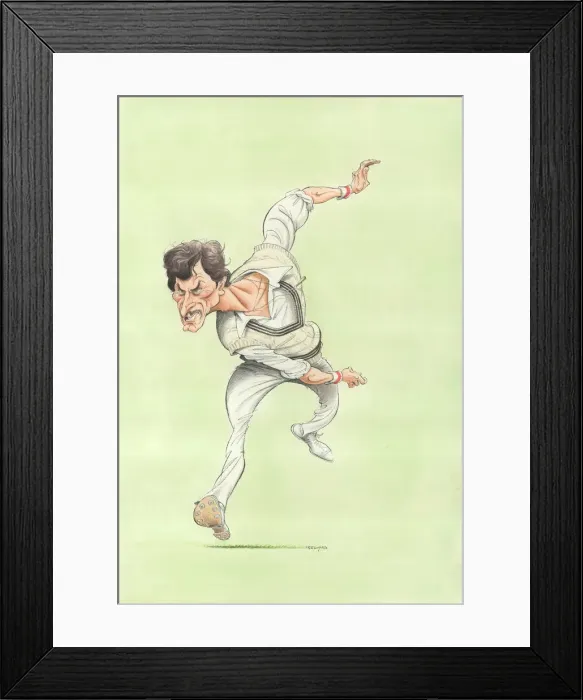 Framed Print : Richard Hadlee - New Zealand cricketer