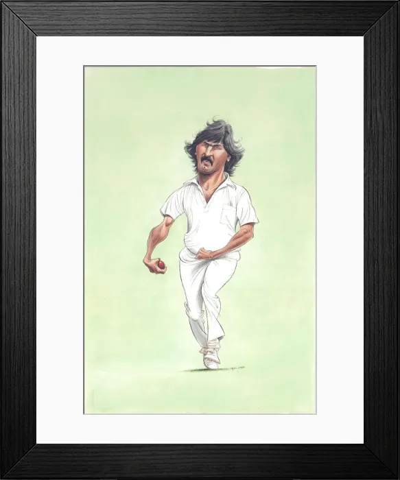 Framed Print : Sarfraz Nawaz - Pakistan cricketer Framed Print : Sarfraz Nawaz - Pakistan cricketer