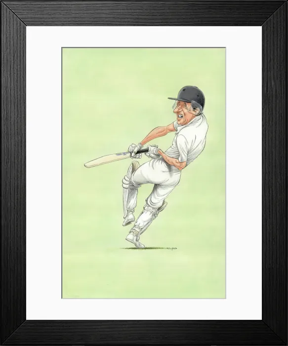 Framed Print : Derek Randall - England cricketer Framed Print : Derek Randall - England cricketer