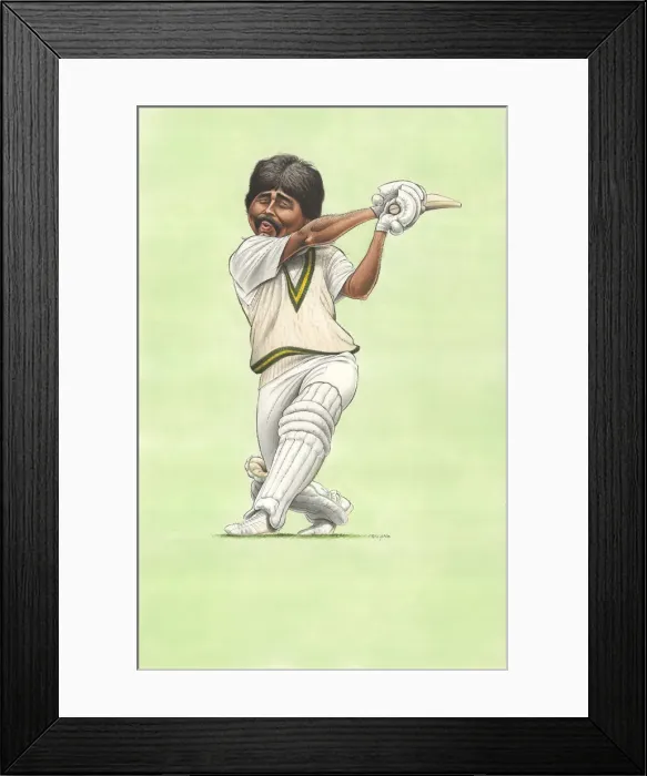 Framed Print : Javed Miandad - Indian cricketer Framed Print : Javed Miandad - Indian cricketer