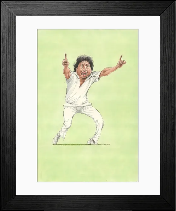 Framed Print : Abdul Qadir - Pakistan cricketer Framed Print : Abdul Qadir - Pakistan cricketer
