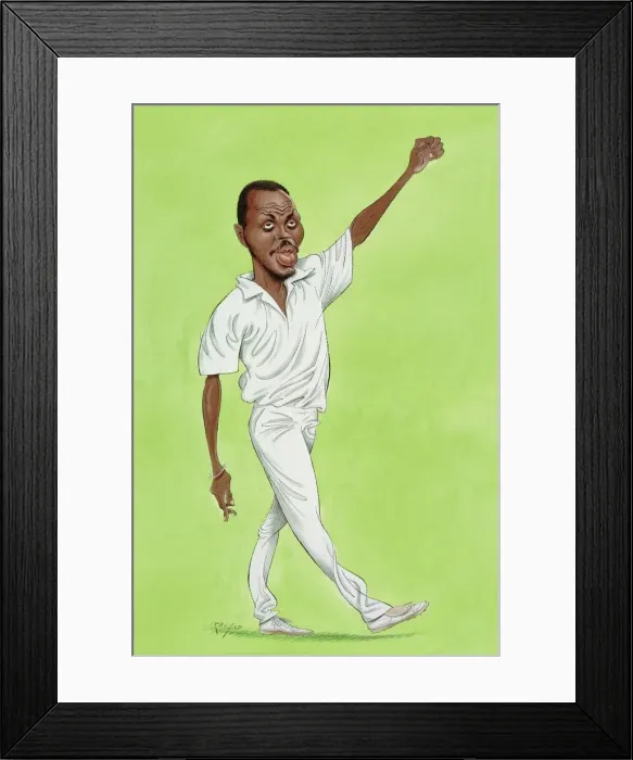 Framed Print : Courtney Walsh - West Indies cricketer Framed Print : Courtney Walsh - West Indies cricketer