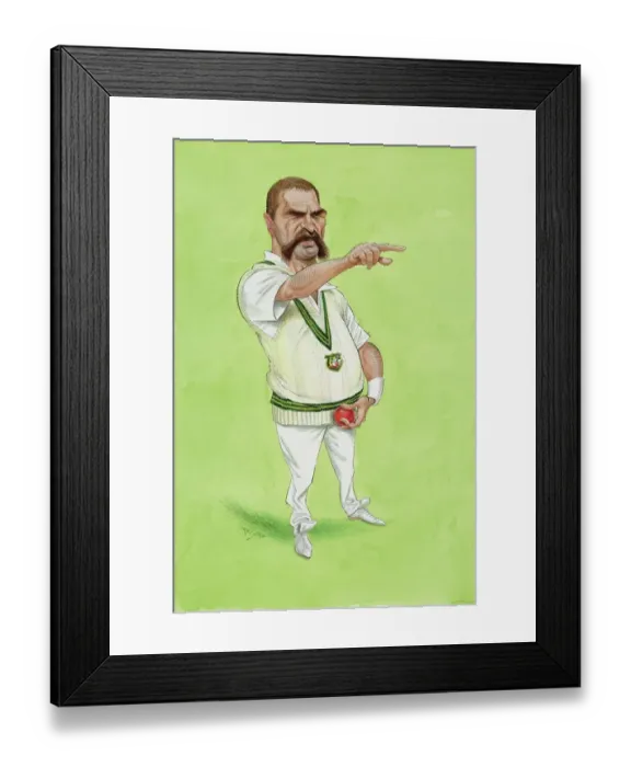 Framed Print : Mervyn Hughes - Australian cricketer Framed Print : Mervyn Hughes - Australian cricketer