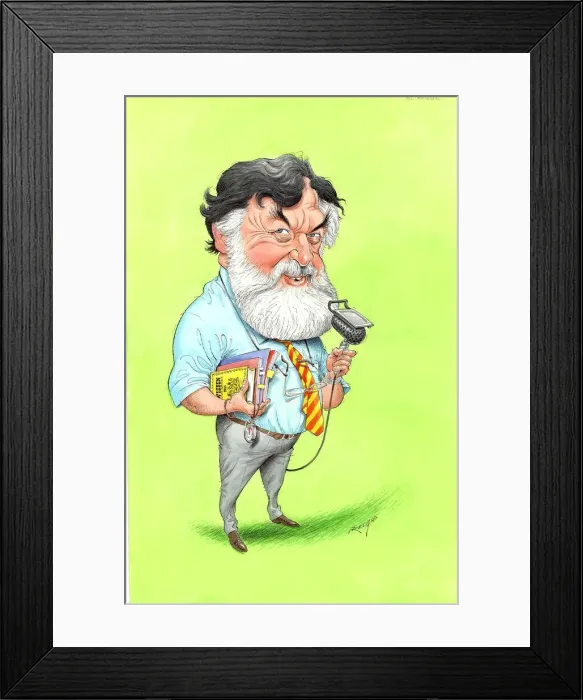 Framed Print : Bill Frindall - Cricket statistician Framed Print : Bill Frindall - Cricket statistician