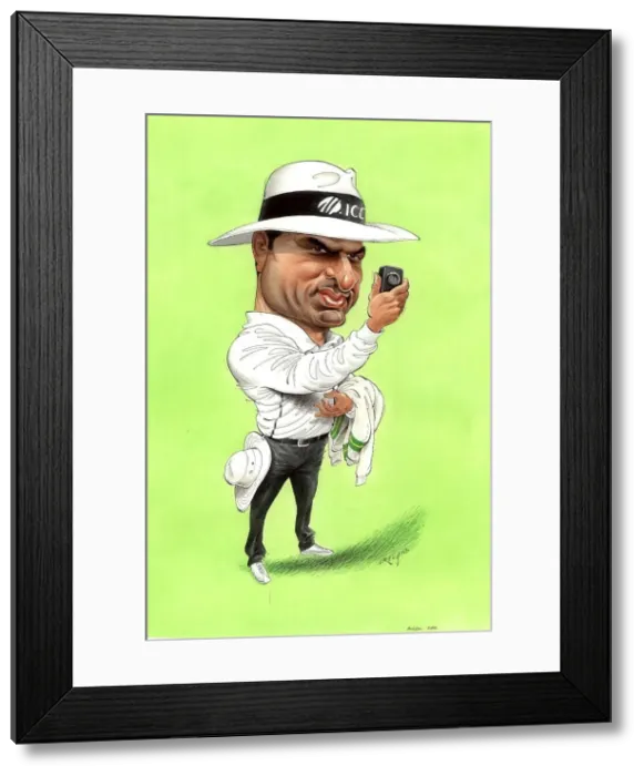 Framed Print : Aleem Dar - Cricket umpire Framed Print : Aleem Dar - Cricket umpire