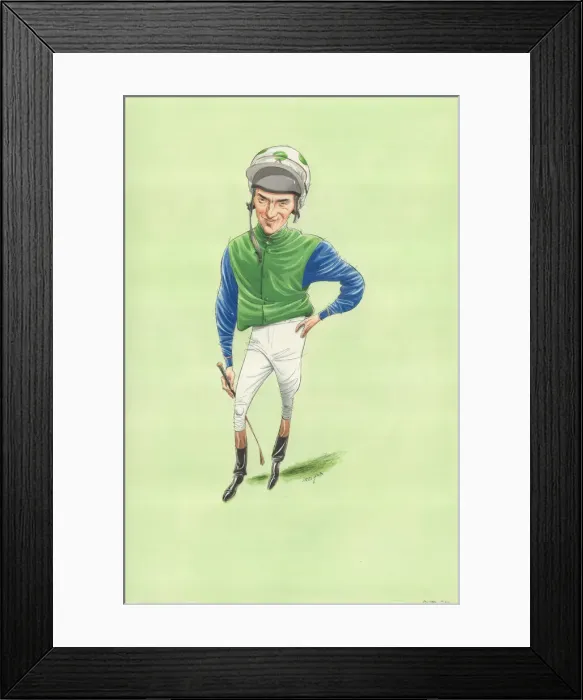Framed Print : Michael and Richard Hills - Flat race jockey