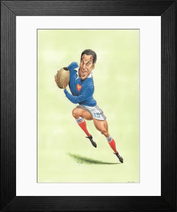 Framed Print : Serge Blanco - French rugby player Framed Print : Serge Blanco - French rugby player