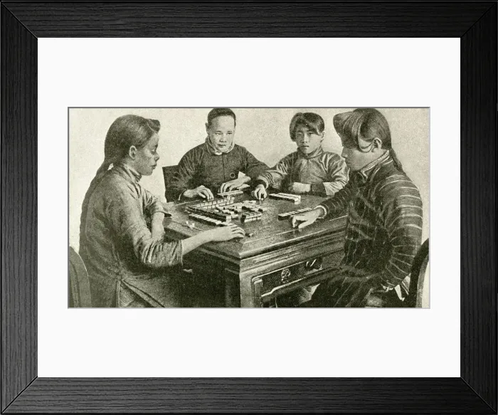 Framed Print : Women playing dominoes, China, East Asia Framed Print : Women playing dominoes, China, East Asia