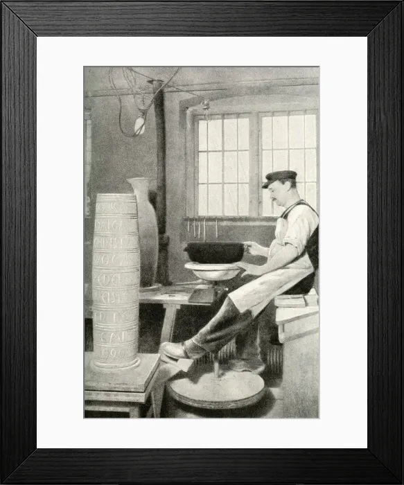 Framed Print : Potter working at a wheel, Copenhagen, Denmark Framed Print : Potter working at a wheel, Copenhagen, Denmark