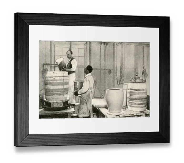 Framed Print : Potters casting a large vase, Copenhagen, Denmark Framed Print : Potters casting a large vase, Copenhagen, Denmark