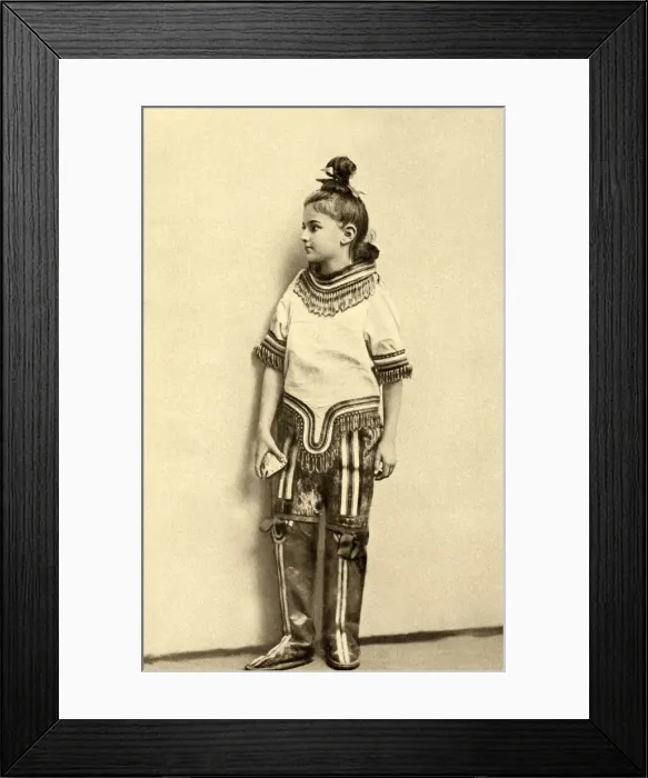 Framed Print : Little girl in Greenland eskimo costume, Denmark Framed Print : Little girl in Greenland eskimo costume, Denmark