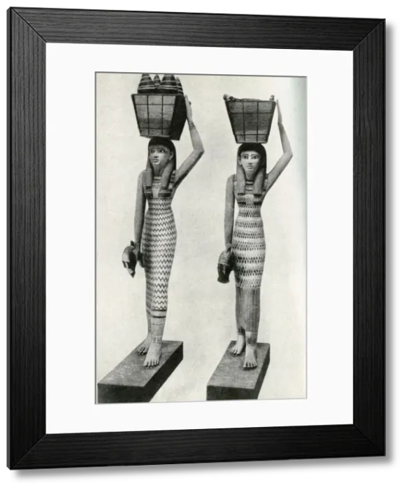 Framed Print : Wooden statues of handmaidens, Thebes, Egypt Framed Print : Wooden statues of handmaidens, Thebes, Egypt