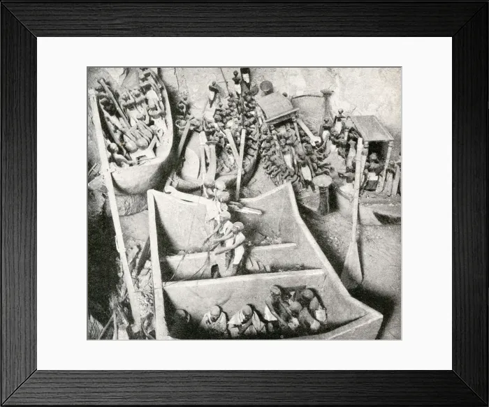 Framed Print : Wooden statues of servants found during excavation, Egypt Framed Print : Wooden statues of servants found during excavation, Egypt