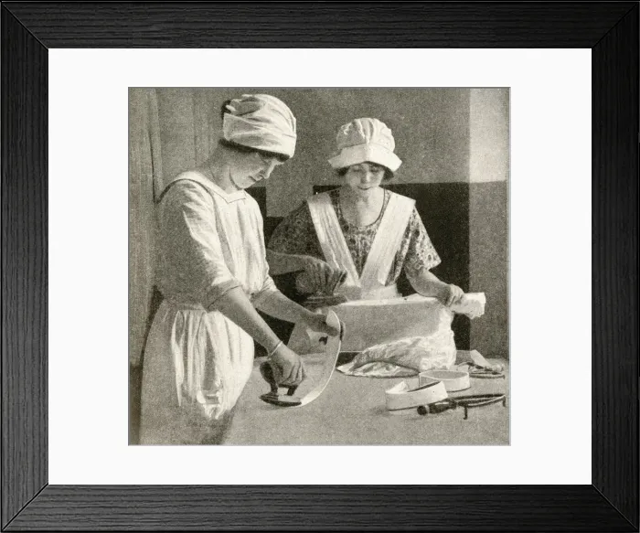Framed Print : Domestic science at a girls English public school Framed Print : Domestic science at a girls English public school
