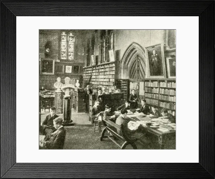 Framed Print : Schoolboys in Vaughan Library, Harrow School, Middlesex Framed Print : Schoolboys in Vaughan Library, Harrow School, Middlesex