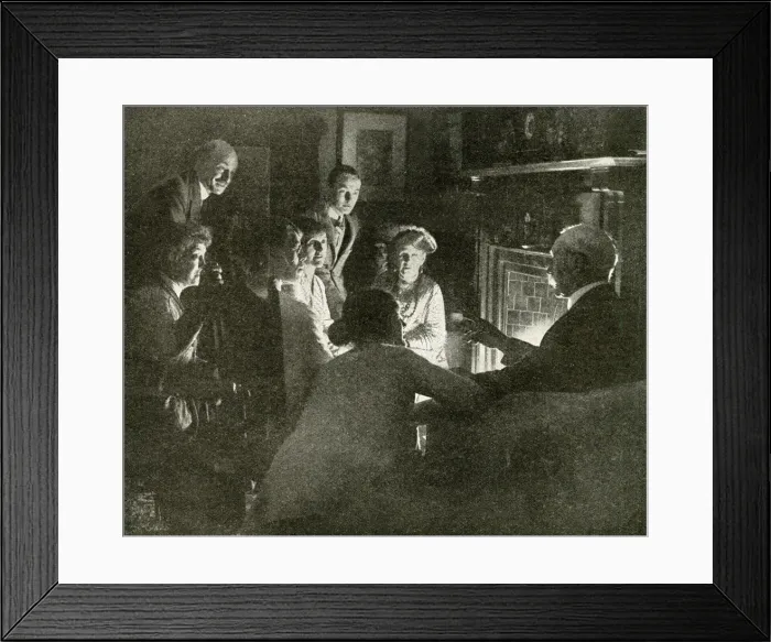 Framed Print : Typical English family gathered around the fireside Framed Print : Typical English family gathered around the fireside