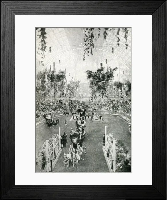 Framed Print : Coaches and four, International Horse Show, Olympia, London Framed Print : Coaches and four, International Horse Show, Olympia, London