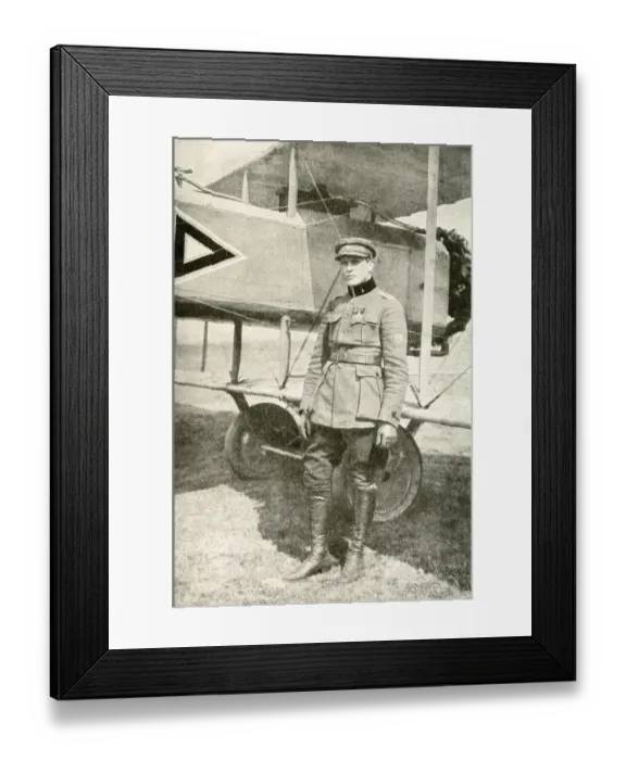 Framed Print : Air force pilot standing by his plane, Republic of Estonia Framed Print : Air force pilot standing by his plane, Republic of Estonia