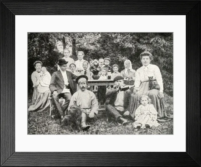 Framed Print : Group of men and women at birthday celebration, Estonia Framed Print : Group of men and women at birthday celebration, Estonia