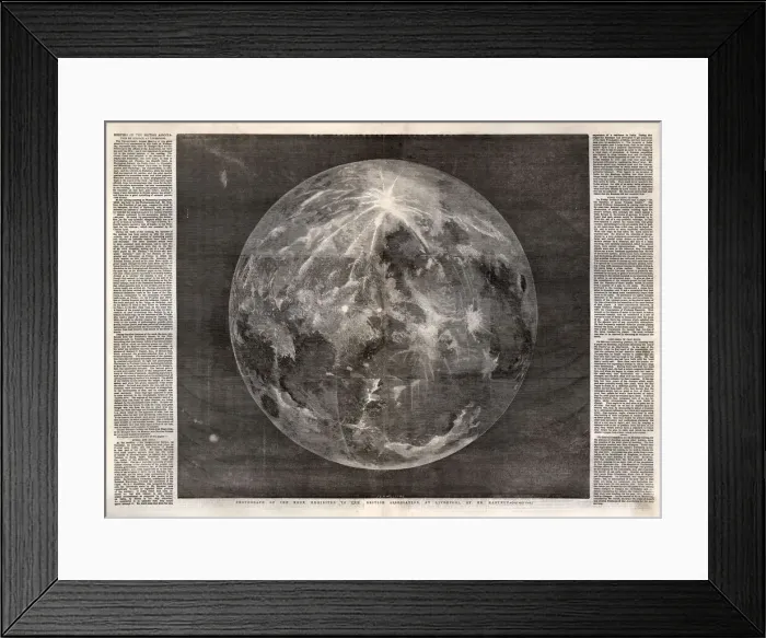 Framed Print : Photograph of the moon exhibited Framed Print : Photograph of the moon exhibited