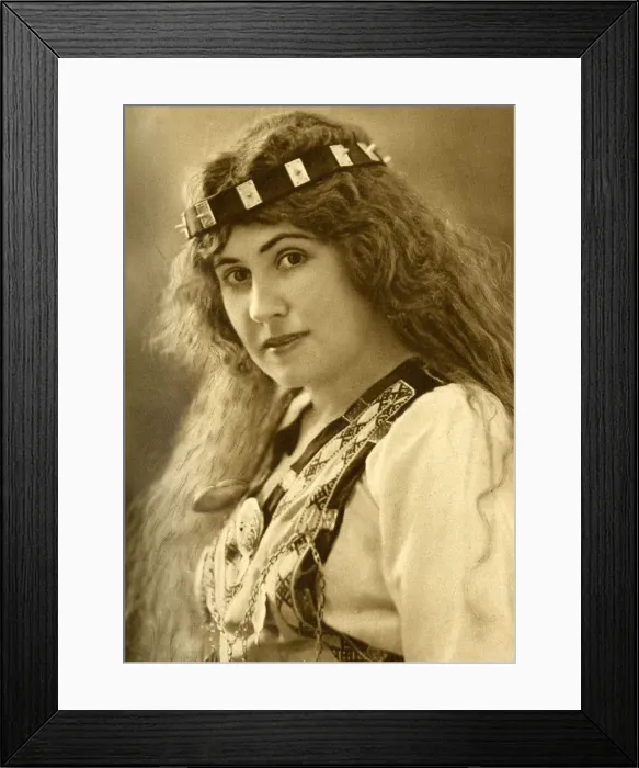 Framed Print : Aino Ackte, Finnish operatic soprano, in national costume Framed Print : Aino Ackte, Finnish operatic soprano, in national costume