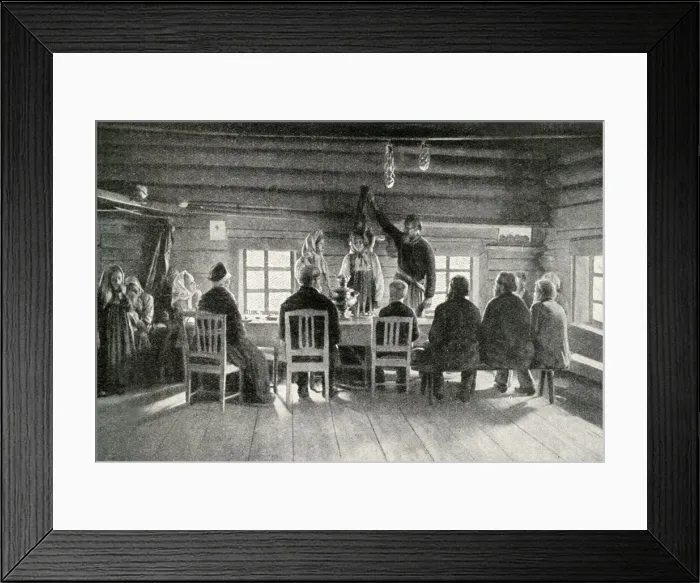 Framed Print : Peasants at a wedding feast, Finland Framed Print : Peasants at a wedding feast, Finland
