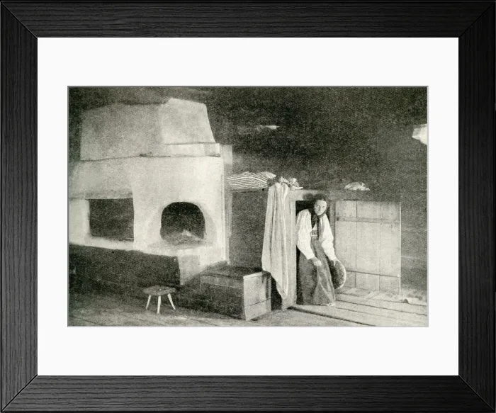 Framed Print : Interior of a peasant cottage, Finland Framed Print : Interior of a peasant cottage, Finland