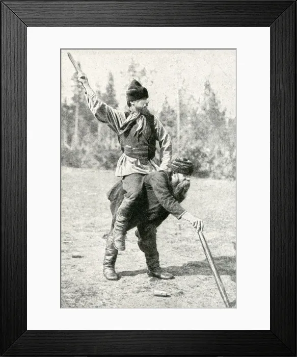 Framed Print : Peasant men playing a game in a field, Finland Framed Print : Peasant men playing a game in a field, Finland
