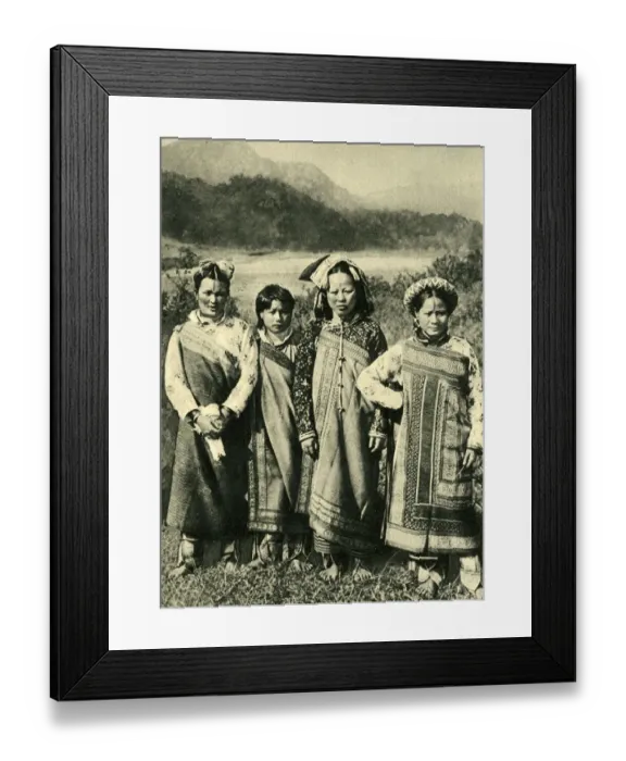 Framed Print : Four young women of the Atayal tribe, Formosa (Taiwan) Framed Print : Four young women of the Atayal tribe, Formosa (Taiwan)