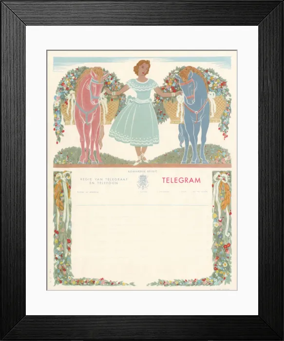 Framed Print : Belgian Telegram Form Framed Print : Belgian Telegram Form