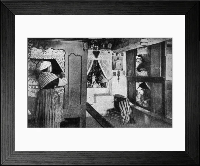 Framed Print : Bunk beds in farmhouse, Brittany, Northern France Framed Print : Bunk beds in farmhouse, Brittany, Northern France