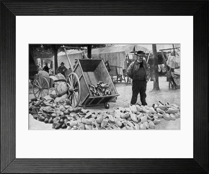Framed Print : Display of wooden shoes, Brittany, Northern France Framed Print : Display of wooden shoes, Brittany, Northern France