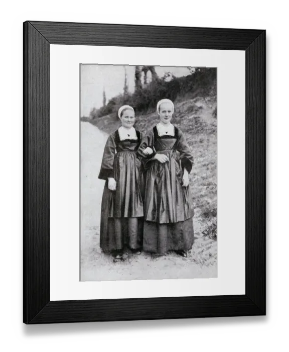 Framed Print : Breton women at Huelgoat, Brittany, Northern France Framed Print : Breton women at Huelgoat, Brittany, Northern France