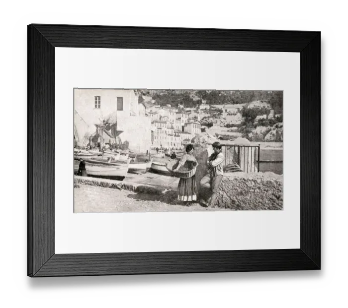 Framed Print : Morning scene, Villefranche-sur-Mer, Alpes-Maritimes, France Framed Print : Morning scene, Villefranche-sur-Mer, Alpes-Maritimes, France
